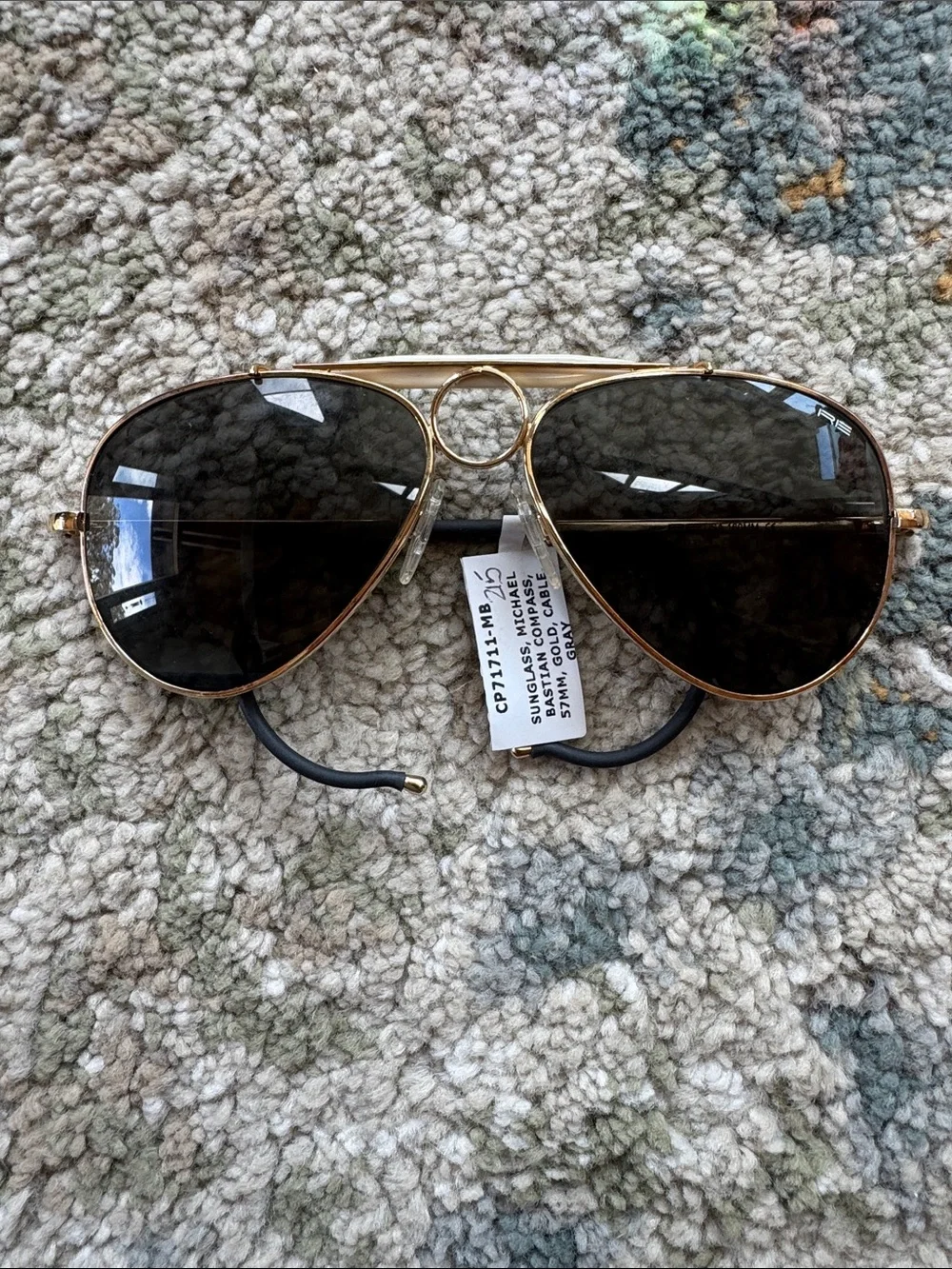 Randolph Engineering by Michael Bastian Compass 57mm Gold Cable Gray Sunglasses